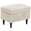 Hocker Oskar Beige B: 63 cm - Beige/Schwarz, KONVENTIONELL, Textil (63/43/42cm) - MID.YOU