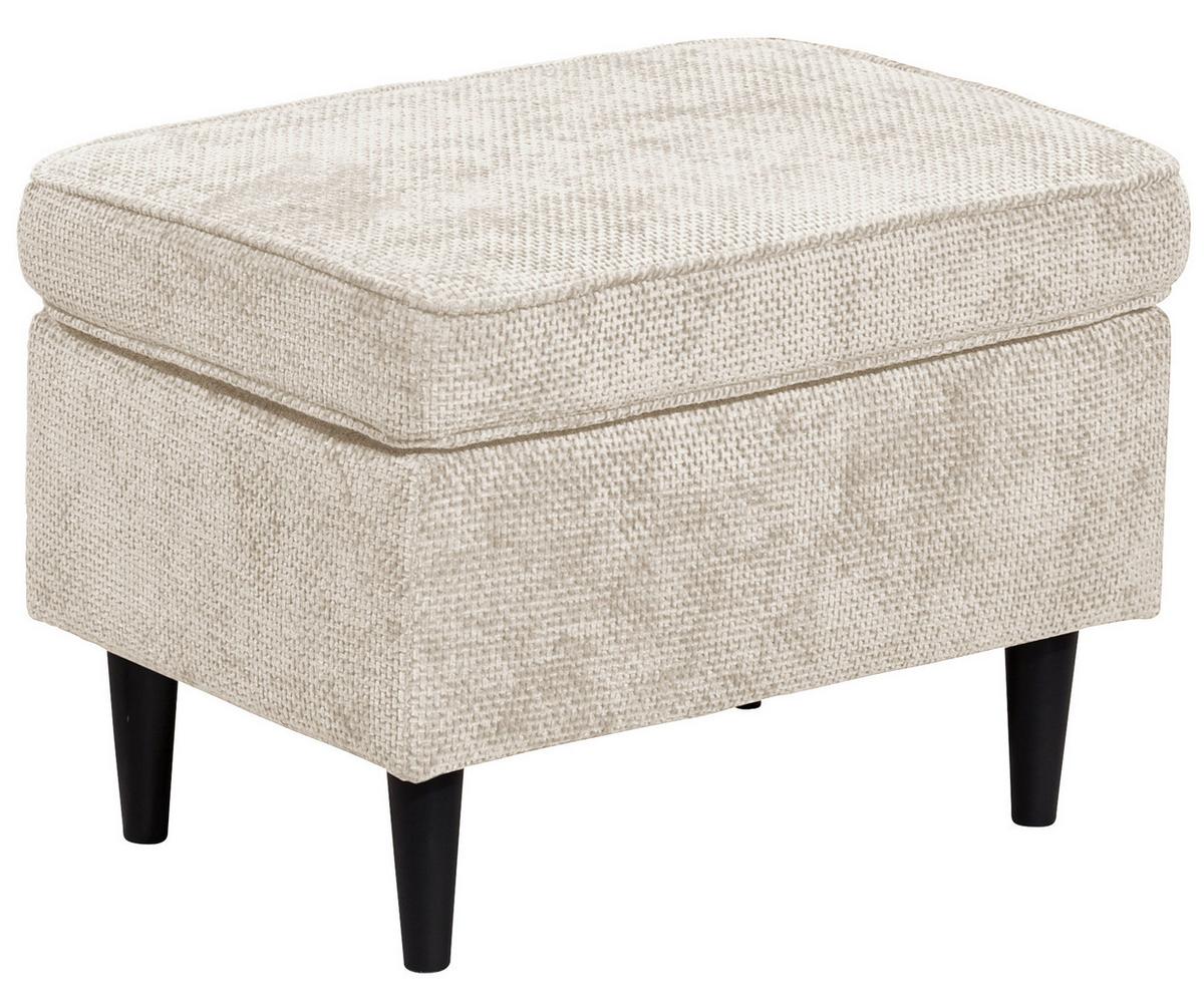 Hocker Oskar Beige B: 63 cm - Beige/Schwarz, KONVENTIONELL, Textil (63/43/42cm) - MID.YOU