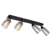 Strahler 15465-4 - Schwarz/Grau, Glas/Metall (67/9/21,5cm) - Globo