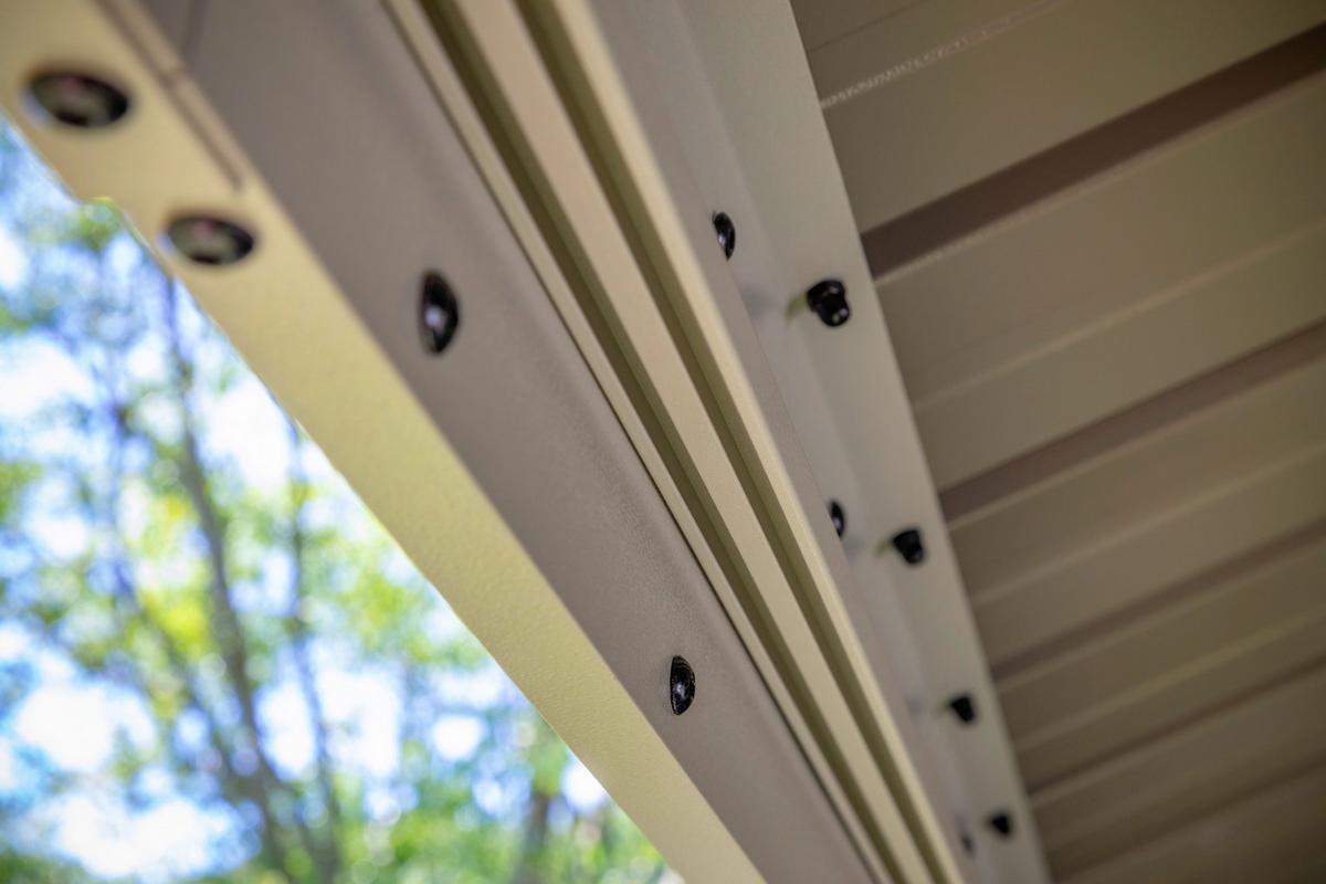 Pavillon Messina 363x298 cm Wetterfest Gartenpavillon - Champagner, Basics, Metall (363/291/298cm)