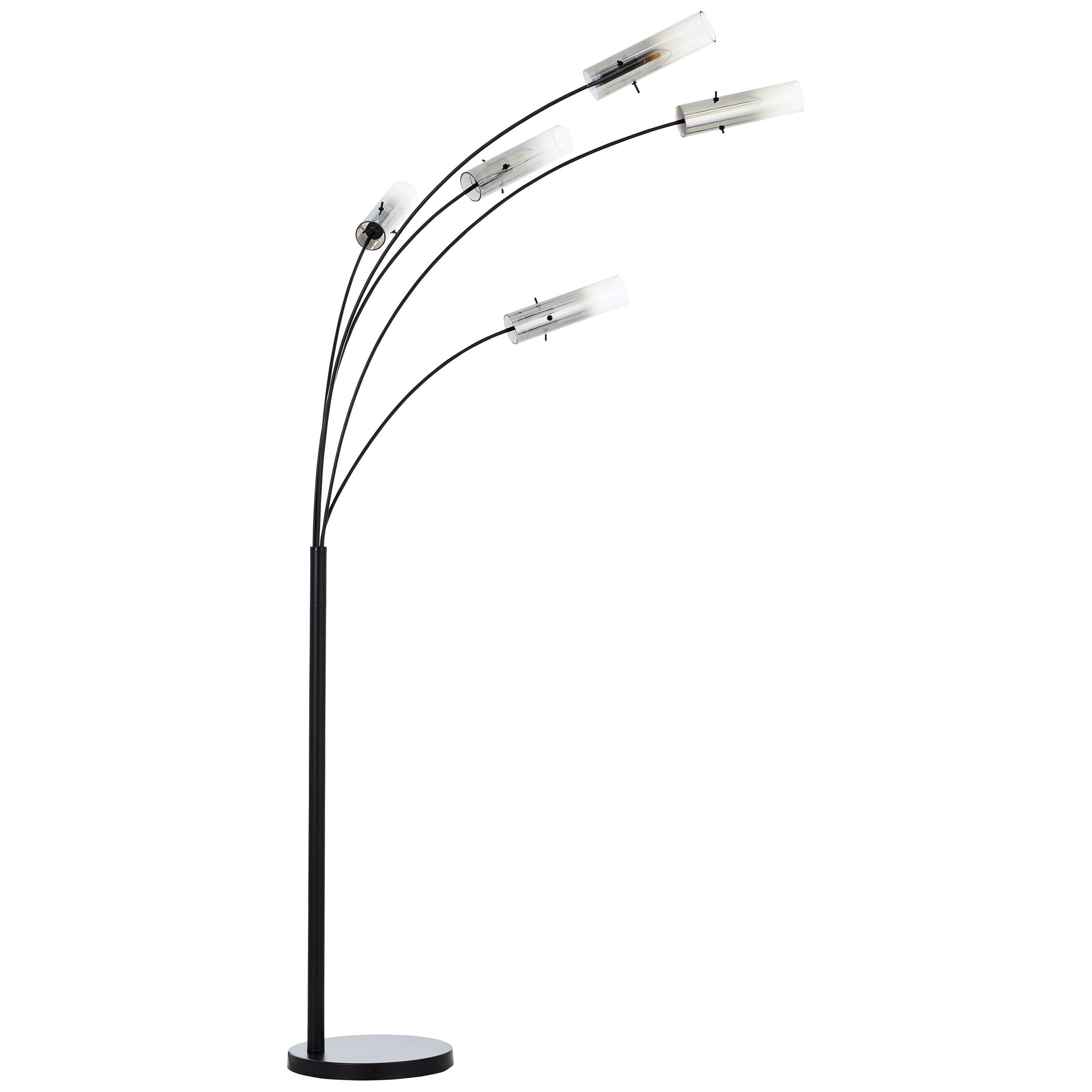 Bogenleuchte 99208/06 Glasini - Schwarz/Grau, Design, Glas/Metall (200cm) - Brilliant
