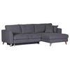 Ecksofa Rimini Dunkelgrau S: 271x165 cm - Dunkelgrau/Buchefarben, Design, Textil (271/165cm) - MID.YOU