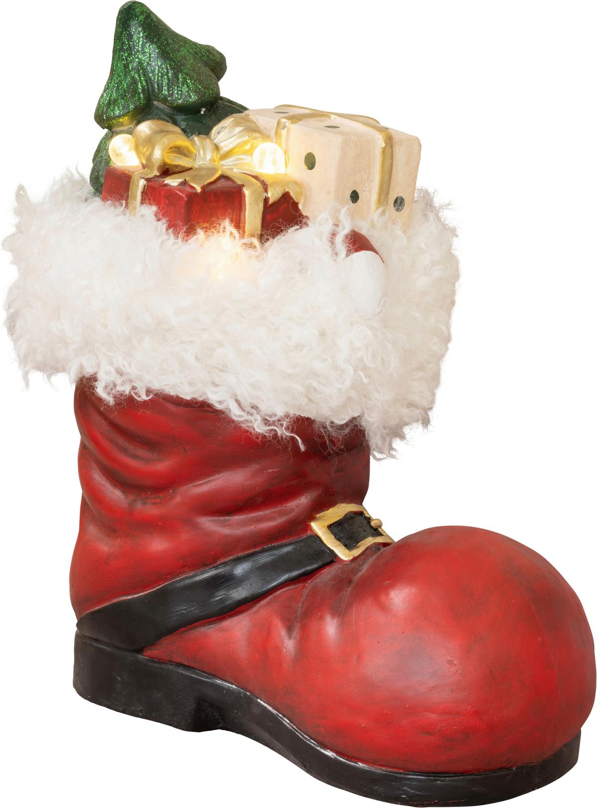 Dekoschuhe Timo - Rot/Schwarz, KONVENTIONELL, Textil/Stein (30/19/33,5cm) - Luca Bessoni