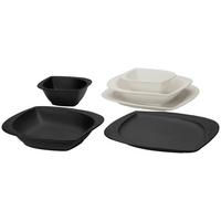 Tafelservice Vivien - Schwarz/Weiß, Basics, Keramik - James Wood