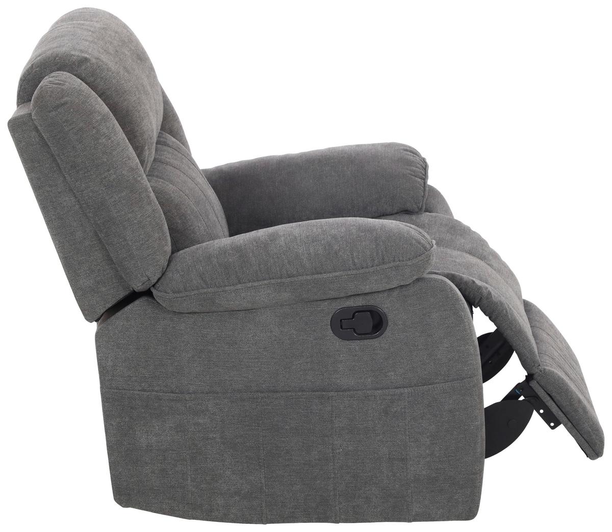Tv-fotel Chester - szürke, Basics, textil (94/101/90cm) - P & B