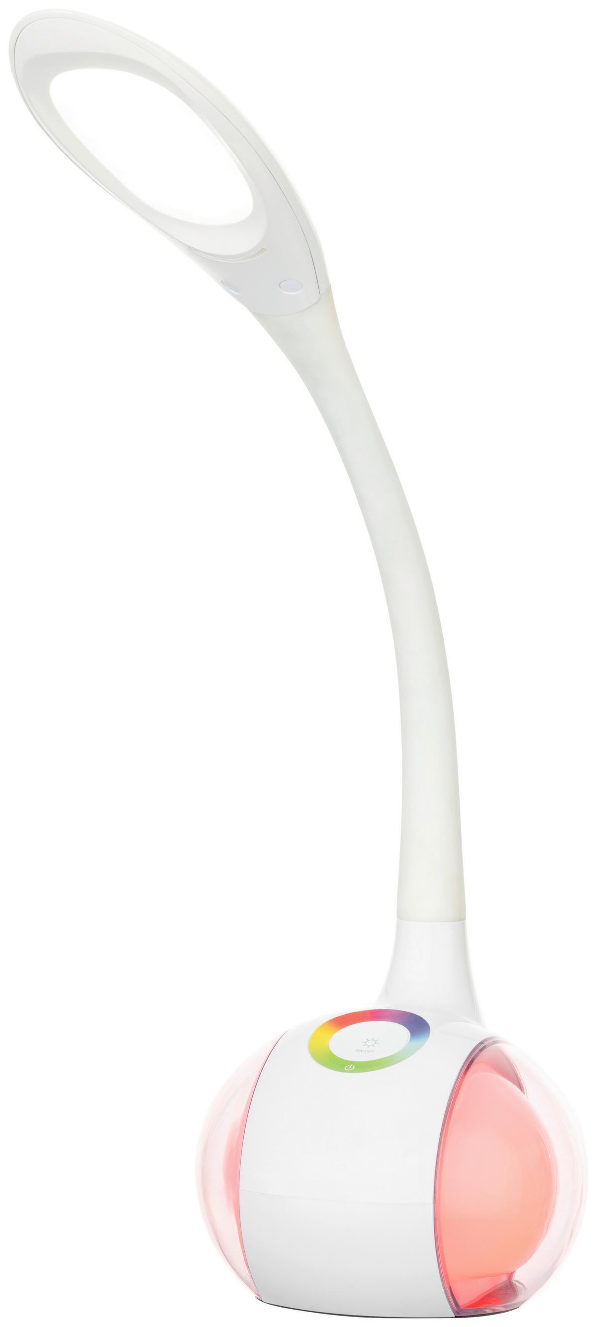 LAMPA NA PÍSACÍ STÔL NIHAT - biela, Modern, kov/plast (12,5/12,5/34cm) - Mömax