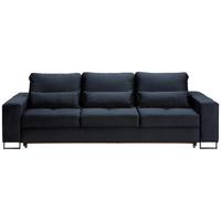 Rozkládací pohovka SIMONE, tmavě modrá - černá/tmavě modrá, Moderní, kov/textil (261/77-87/116cm) - Mömax