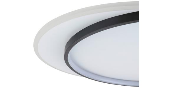 LED-Deckenleuchte Rosalia L: 55 cm Rund - Schwarz/Weiß, MODERN, Kunststoff/Metall (55/48,5/6cm) - Luca Bessoni