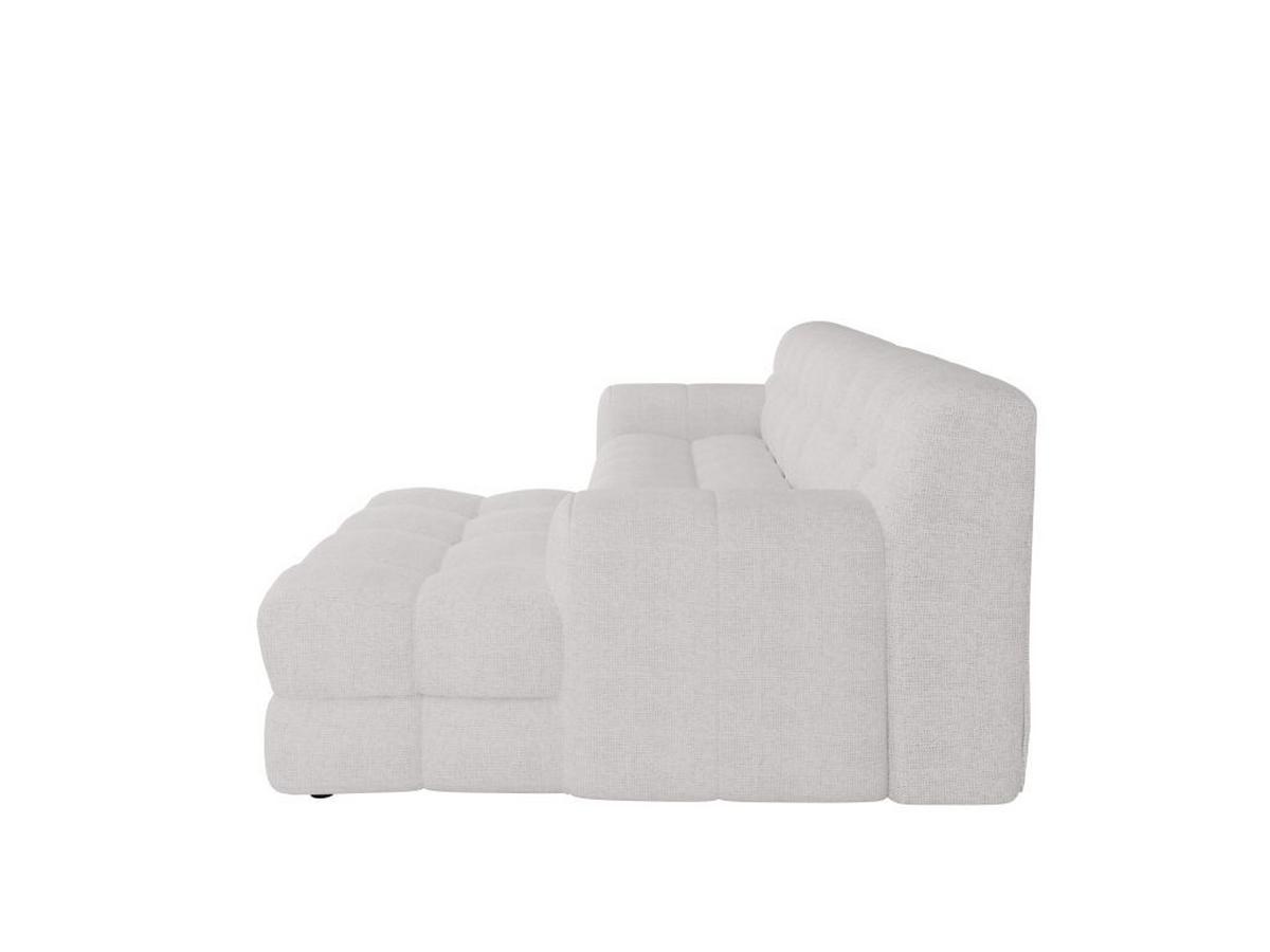 Dizajnová sedačka KARL, pravá, sivobiela - čierna/sivobiela, Modern, textil/plast (287/169cm) - Bessagi Home