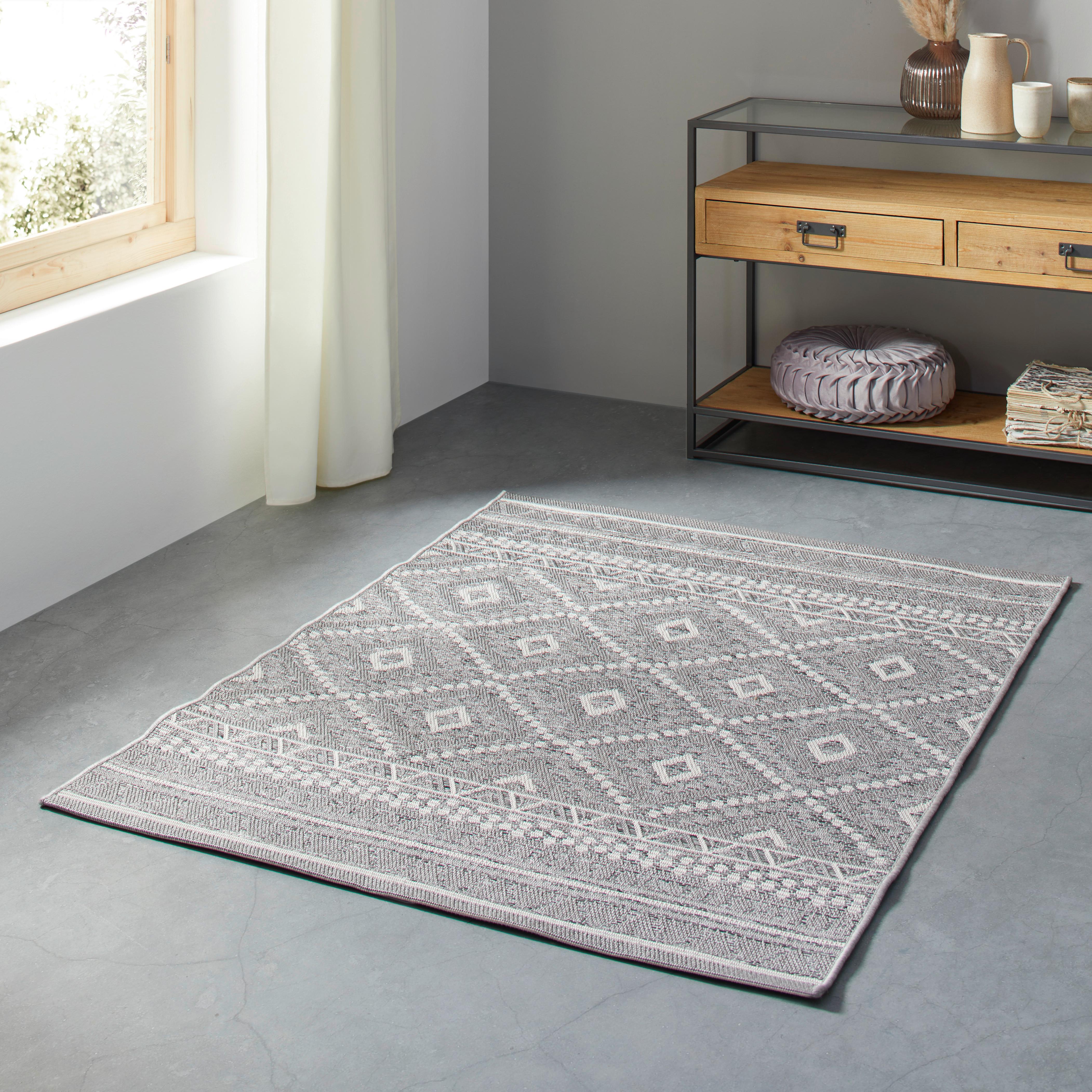 KOBEREC TKANÝ NA PLOCHO Ottawa 2, 120/170cm, šedá - šedá, Basics, textil (120/170cm) - Mömax