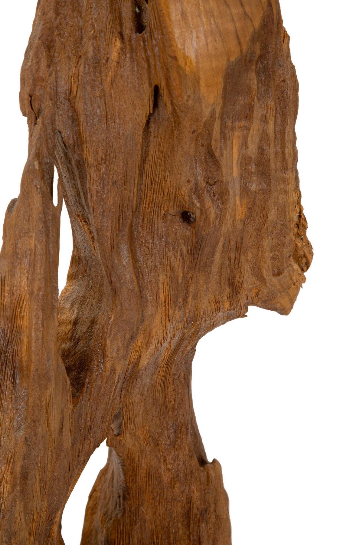 Skulptur Akar Teak Braun B: 55 cm - Braun, Basics, Holz (55/18/13cm)