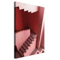 LEINWANDBILD Pink Bordeaux B: 40 cm - Pink/Bordeaux, Basics, Holzwerkstoff/Textil (40/60/1.2cm) - artgeist