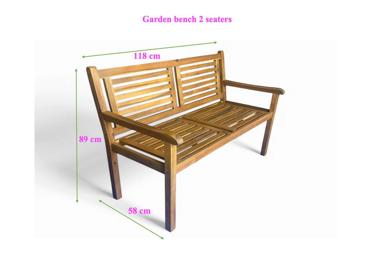 Gartenbank Ph-Aca-2gb-Brown - Akaziefarben, Basics, Holz (119/57/90cm)