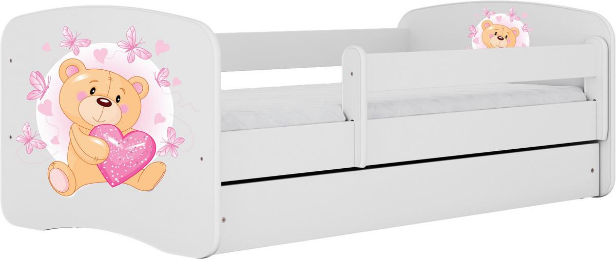 Kinder-/Juniorbett Babydreams inkl. Matratze 80x160 - Birkefarben/Weiß, MODERN, Holz/Holzwerkstoff (80/160cm) - MID.YOU