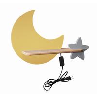 Kinderwandleuchte 21-84460 Moon - Goldfarben, Basics, Holz/Holzwerkstoff (39.5/12/27.5cm)