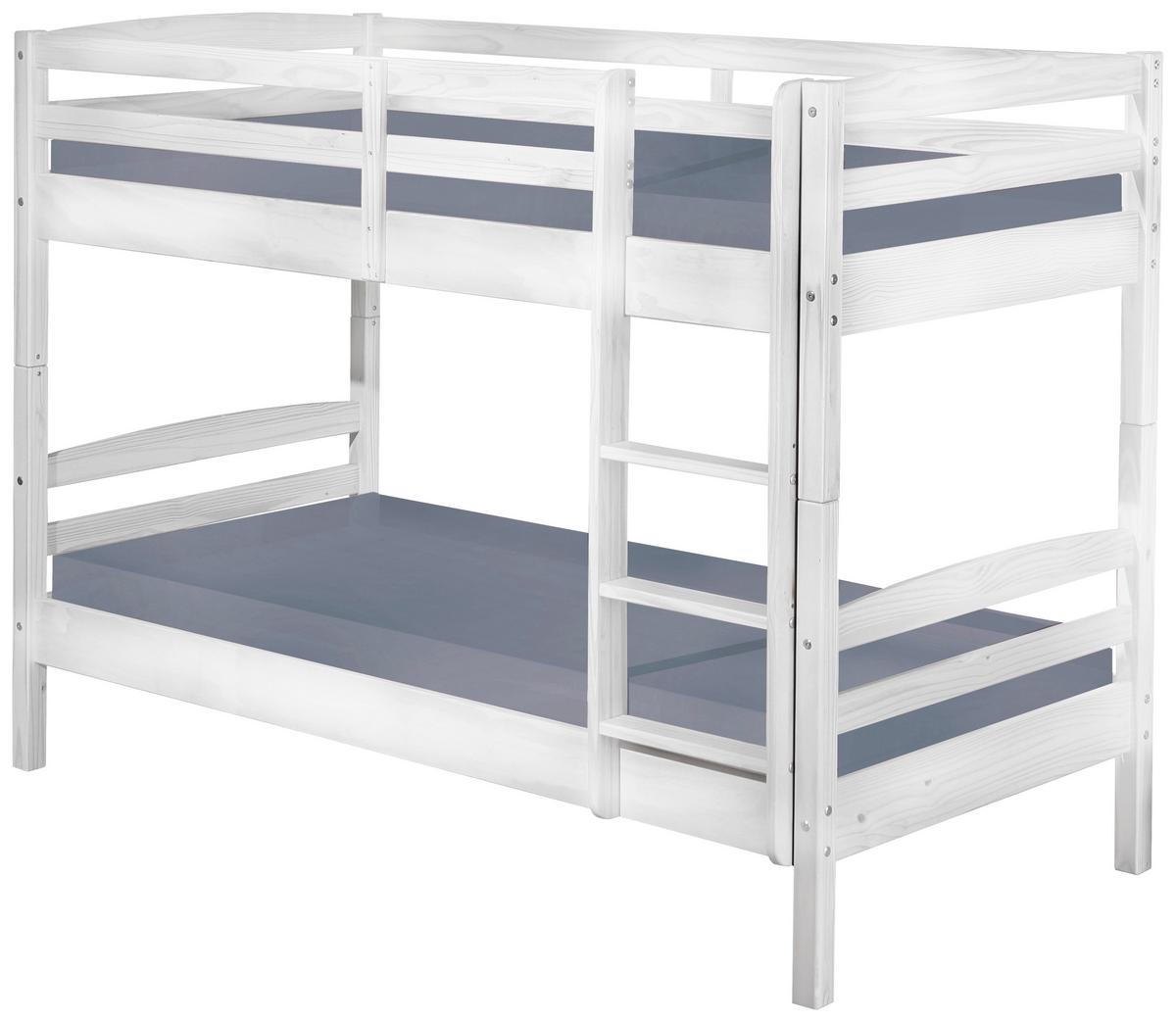Etagenbett Rick - Weiß/Naturfarben, MODERN, Holz (90/190cm) - MID.YOU