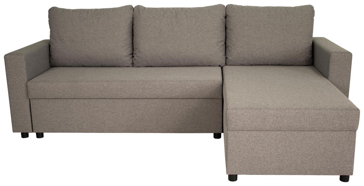 Rohová sedačka ZAP, oboustranná, cappuccino - černá/cappuccino, Moderní, dřevo/textil (226/148cm) - Based