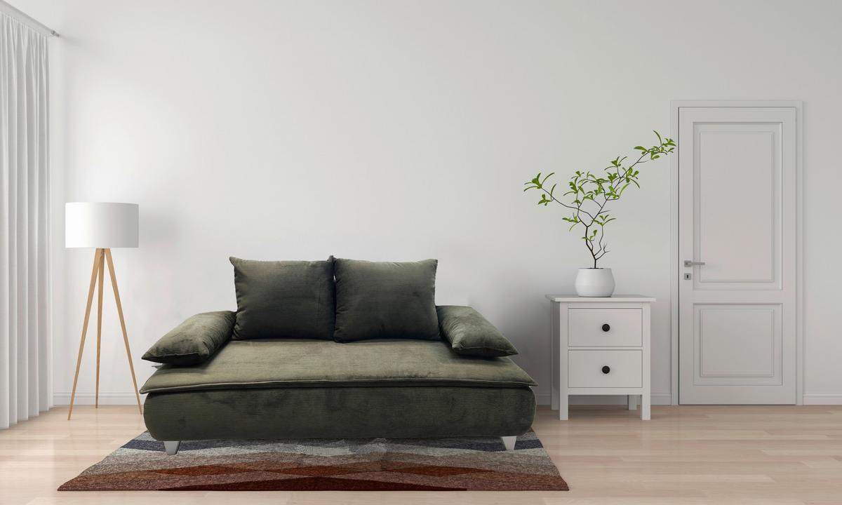 Boxspringová pohovka MONA, olivovozelený menčester - olivovozelená, Modern, textil (208/100/106cm) - Mömax