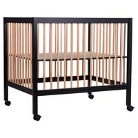 Laufgitter höhenverstellbar Schwarz, Naturfarben, L: 98 cm - Schwarz/Naturfarben, KONVENTIONELL, Holz/Kunststoff (98/78/82cm) - Childhome