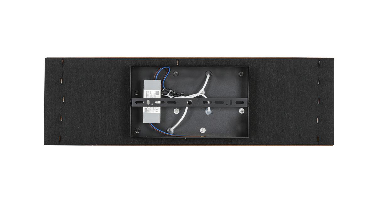 Led-deckenleuchte Paleo - Eichefarben/Schwarz, MODERN, Holzwerkstoff/Kunststoff (62/18,5/7,5cm) - Luca Bessoni