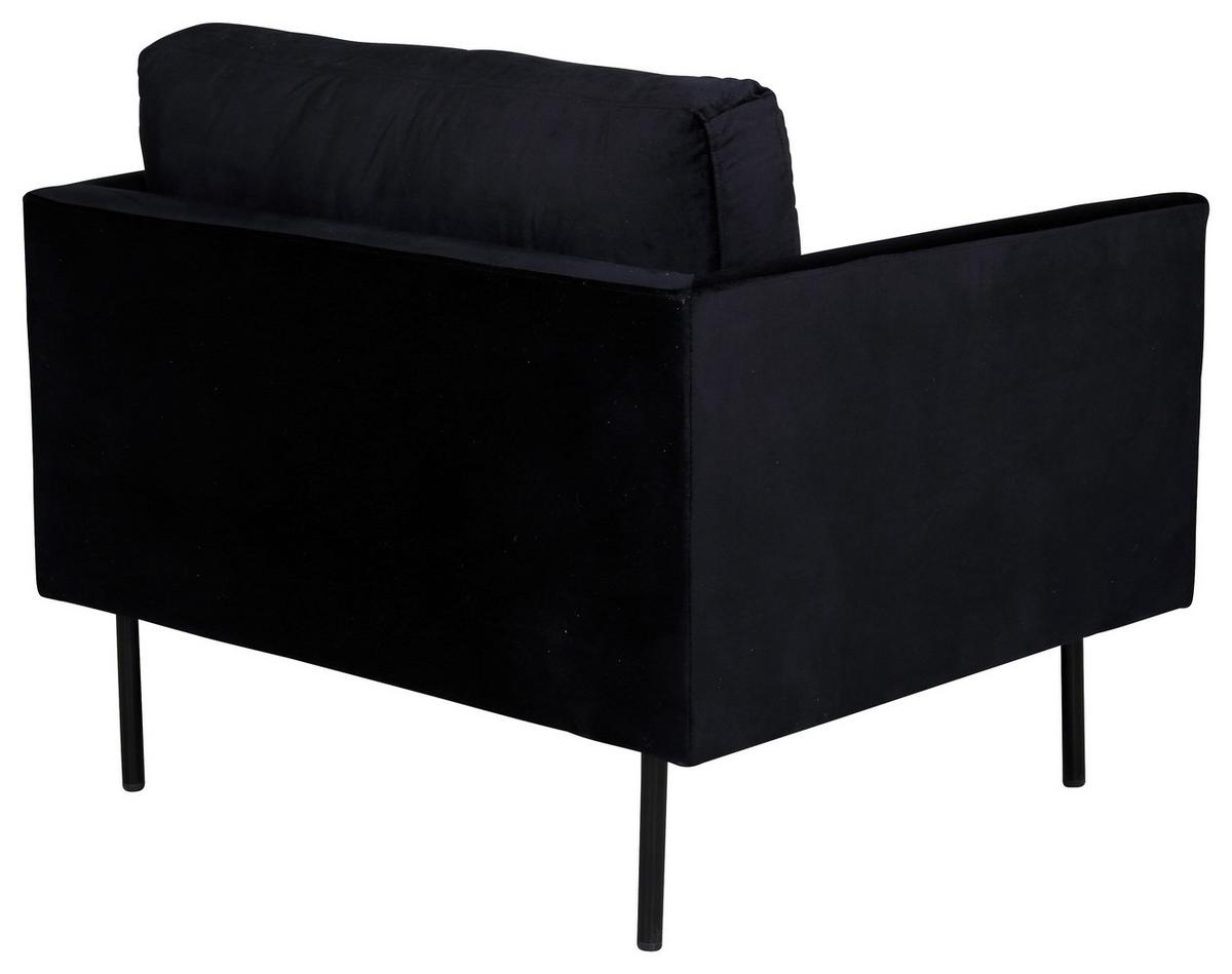 Sessel Zoom - Schwarz, Design, Textil/Metall (95/80/84cm) - Livetastic