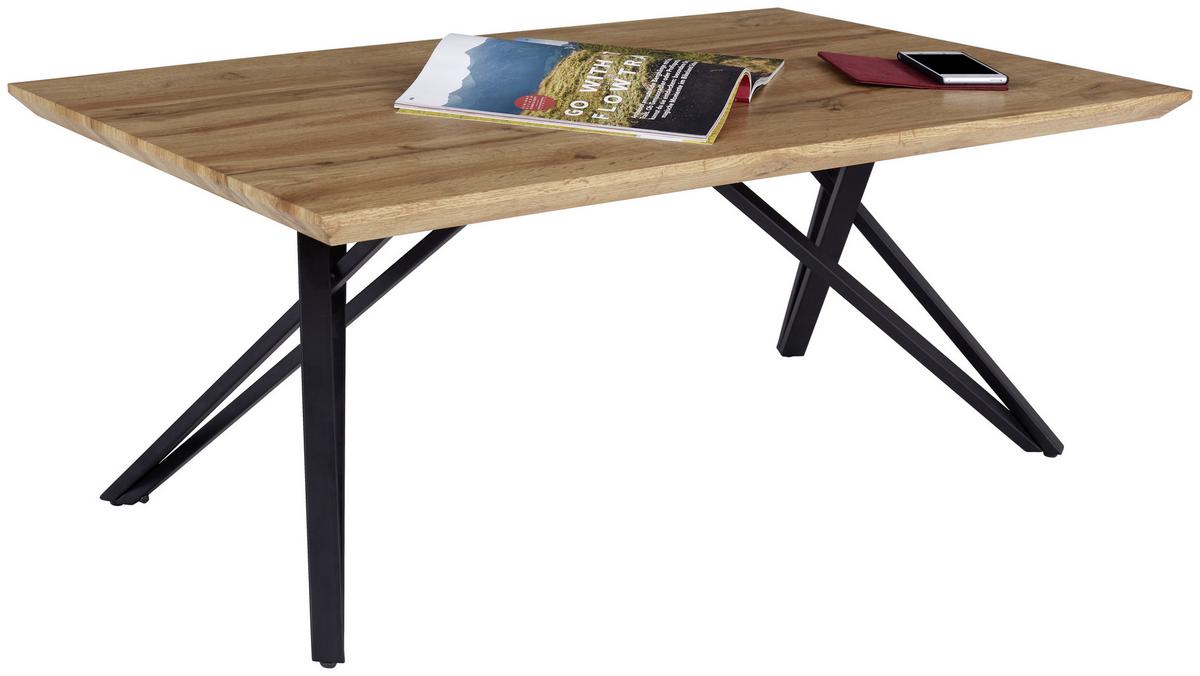 Dohányzóasztal Turin - fekete/tölgyfa, Modern, faalapú anyag/fém (110cm) - Mömax