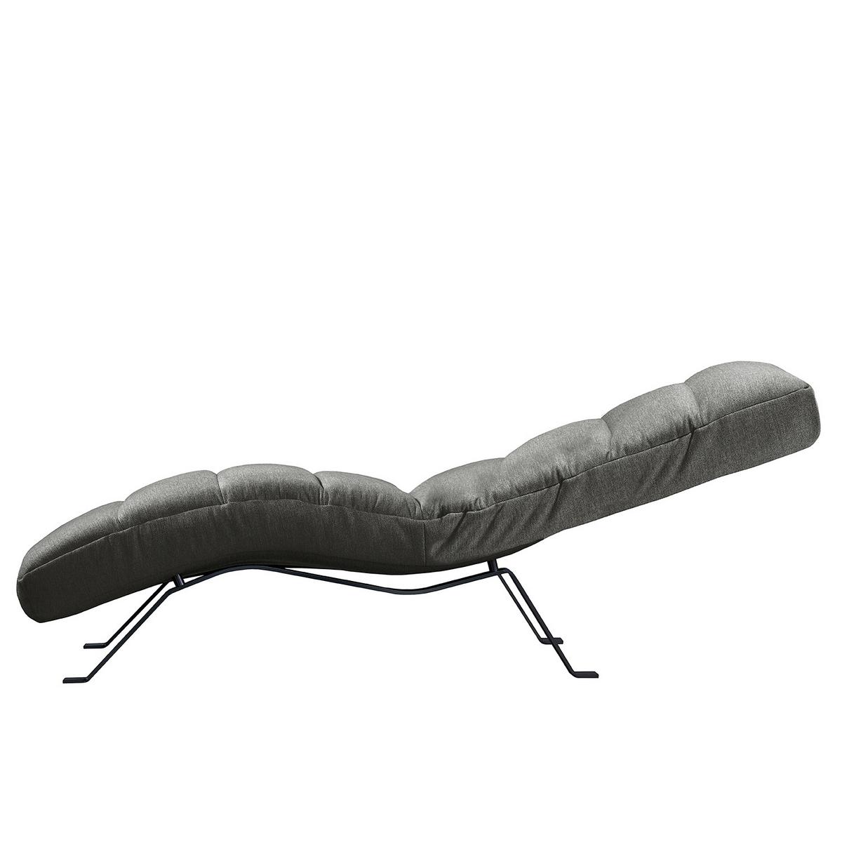 Relaxliege Swing Blick Dunkelgrau B: 65 Cm - Dunkelgrau/Schwarz, Design, Textil (65/65/171cm) - Livetastic