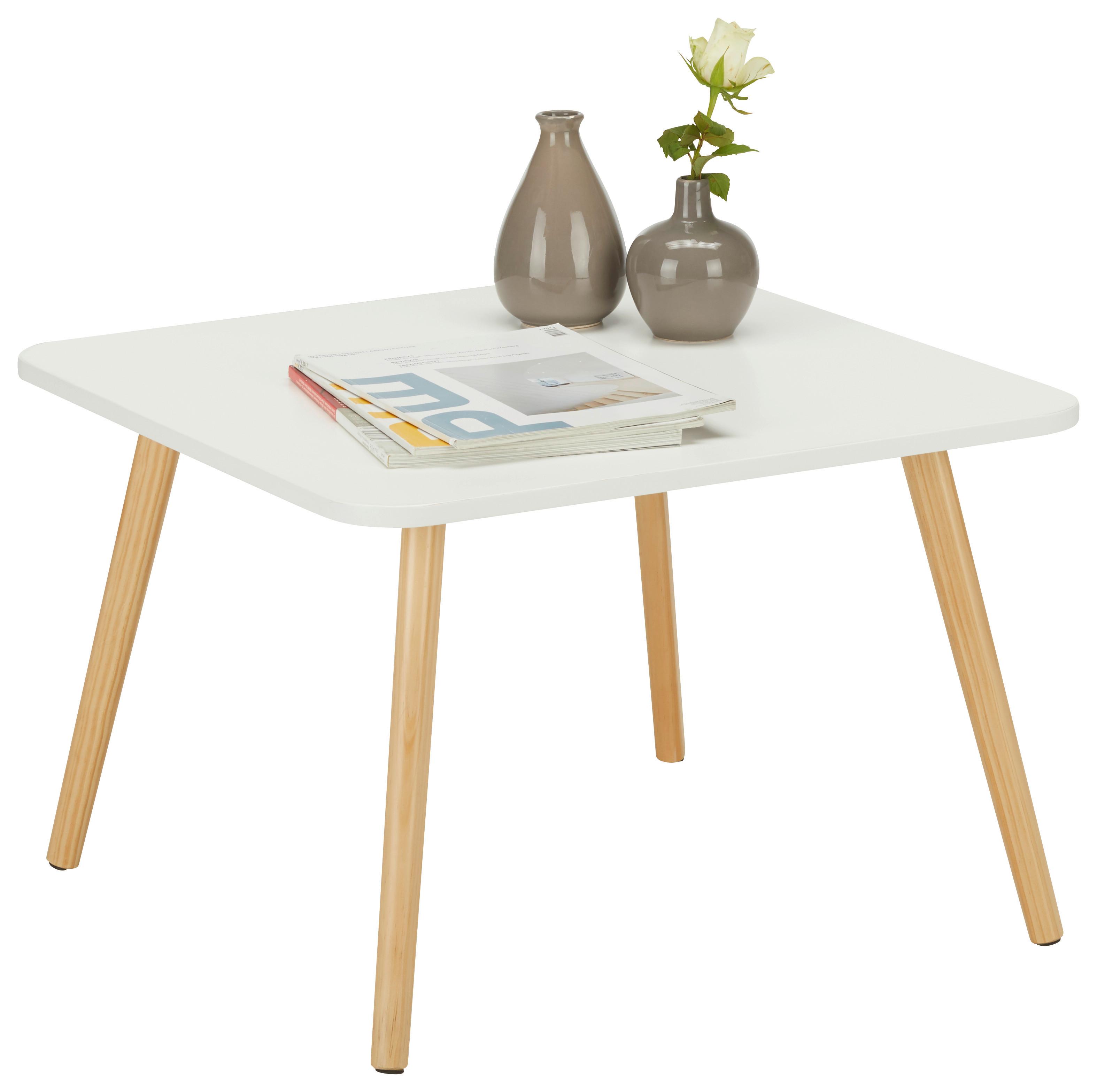 KONFERENČNÍ STOLEK ANOUK *CENOVÝ TRHÁK* - barvy borovice/bílá, Moderní, dřevo/kompozitní dřevo (60/40/60cm) - Based