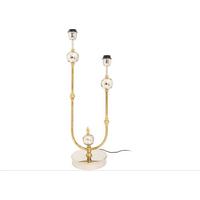 Tischlampe Cosima Silber-/Goldfarben - Silberfarben/Goldfarben, Trend, Kunststoff/Metall (21/25/77cm) - Kayoom