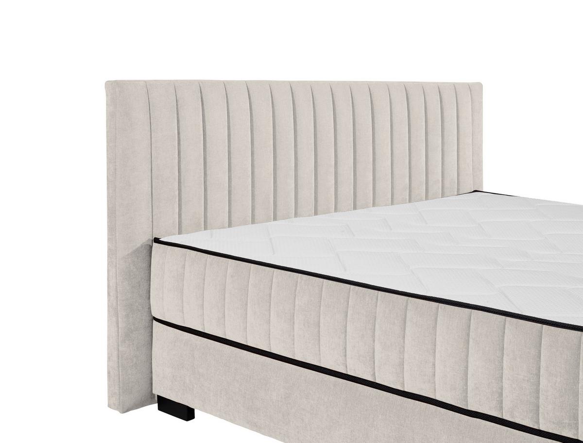 Boxbett Nagol C - Beige/Schwarz, MODERN, Holzwerkstoff/Textil (180/200cm) - MID.YOU