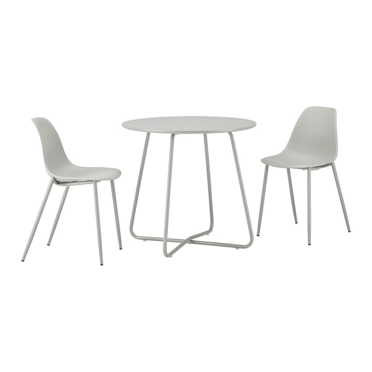 Detská sedacia zostava CASEY svetlosivá - svetlosivá, Modern, kov/plast (60/56/60cm) - Bessagi Kids