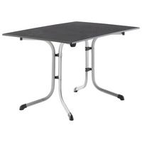 Gartentisch Klappbar Stahl L: 120cm - Anthrazit/Graphitfarben, MODERN, Holzwerkstoff/Metall (120/80/73cm) - Sieger