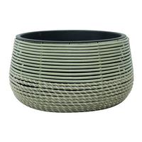 Pflanzentopf Marlisa - Schwarz/Grün, KONVENTIONELL, Kunststoff/Metall (48/24cm) - Luca Bessoni