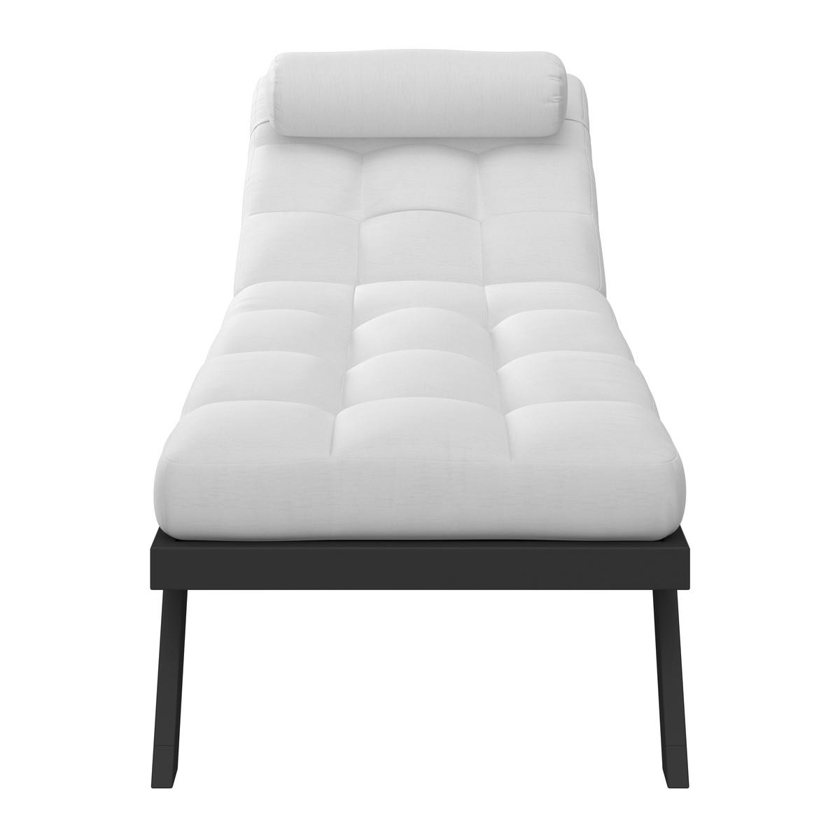 ZÁHRADNÉ LEŽADLO AVOLA - sivá/biela, Modern, kov/textil (199/31/68cm) - Bessagi Garden