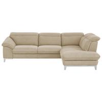 Ecksofa Mit Schlaffunktion Teresa Beige - Chromfarben/Beige, Design, Textil (293/232cm) - Livetastic