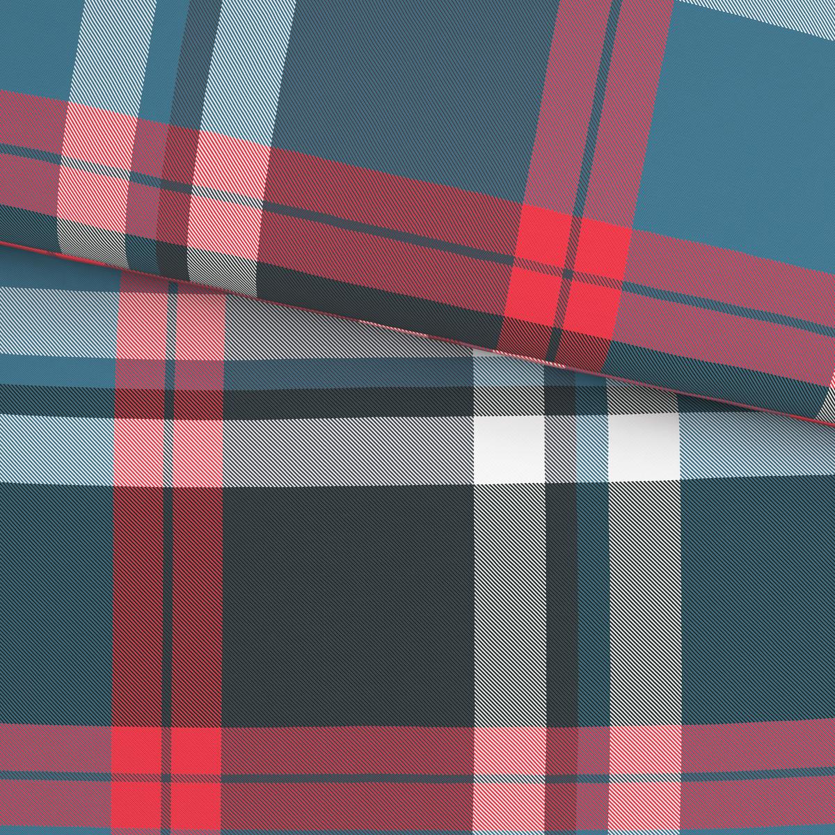 BETTWÄSCHE KOPENHAGEN - Blau/Rot, MODERN, Textil - Luca Bessoni