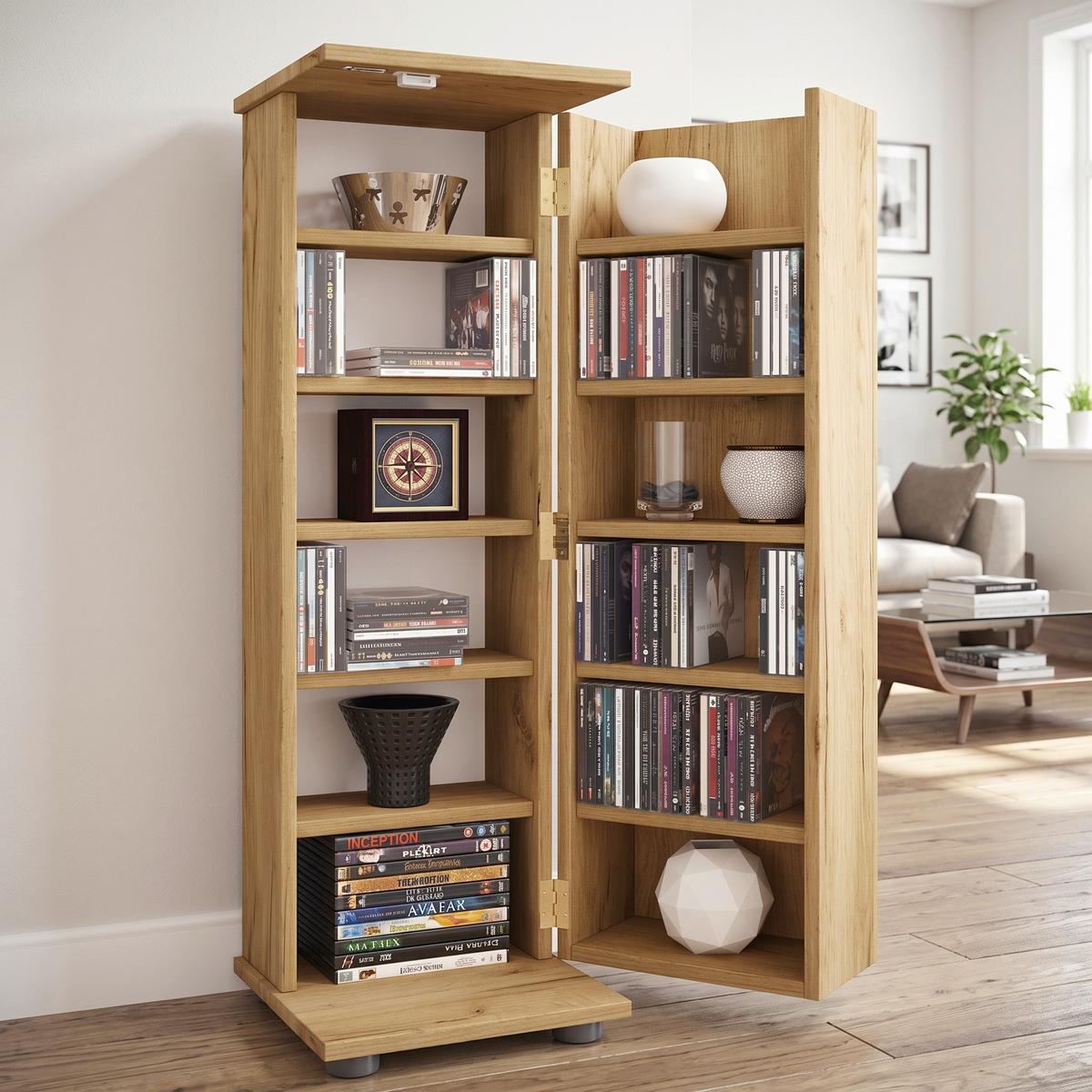 CD-REGAL Engalo Eiche Dekor B: 31 cm - Honigeiche/Schwarz, Design, Holzwerkstoff (31/93/31cm) - MID.YOU