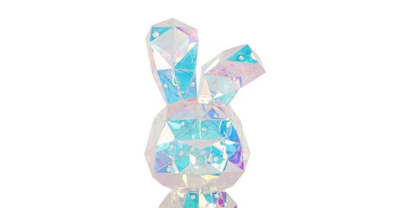 LED-Dekoleuchte Bunny - Transparent, MODERN, Kunststoff (20/20/41cm) - Luca Bessoni