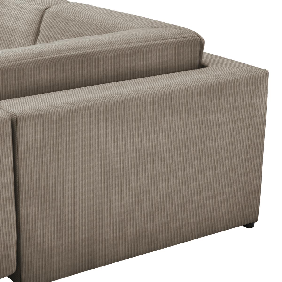 Wohnlandschaft Vouge U: 283x371x208 Cm - Taupe/Buchefarben, KONVENTIONELL, Textil (283/371/208cm) - Livetastic