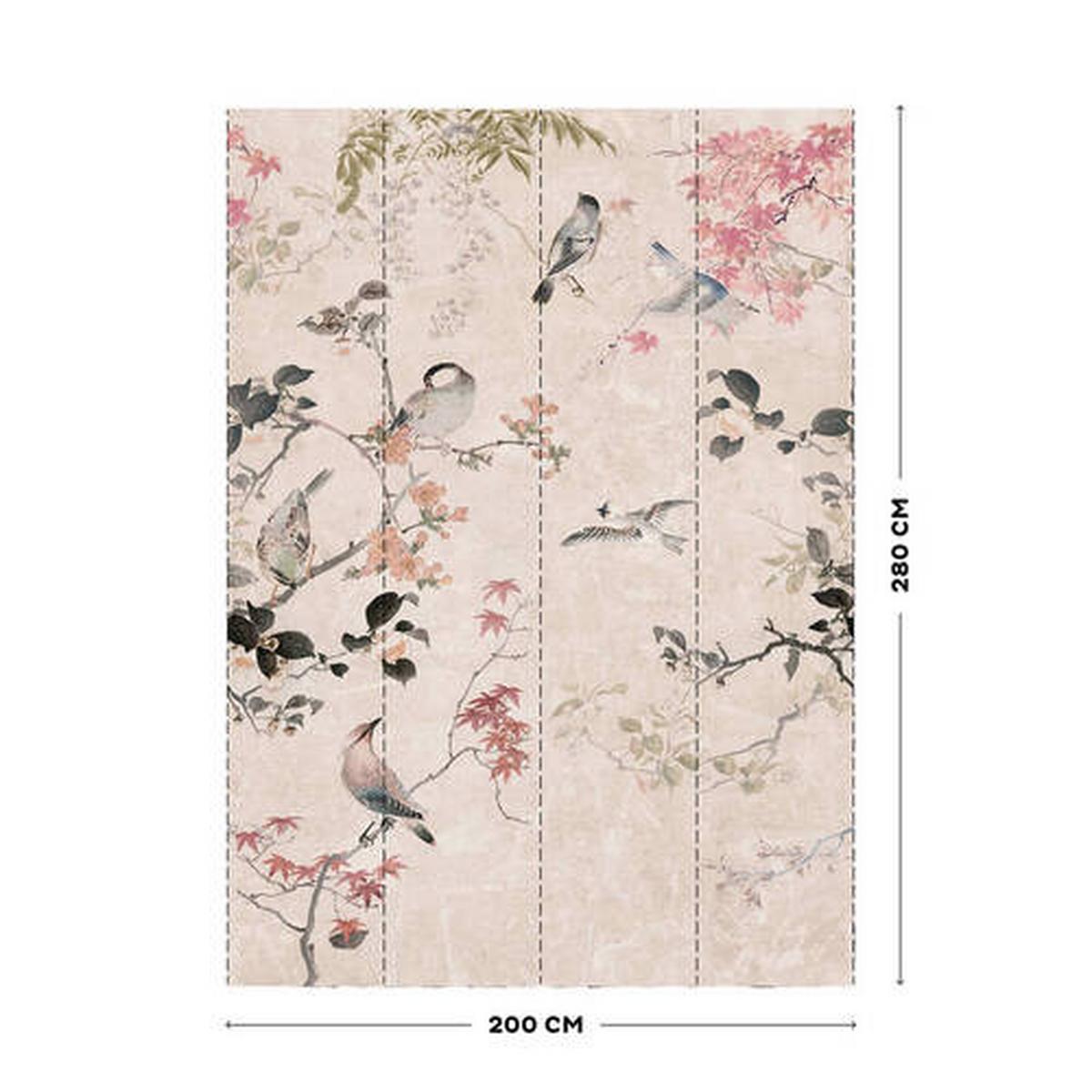 Fototapete Japanischer Garten - Multicolor/Rosa, Trend, Papier/Kunststoff (200/280cm)