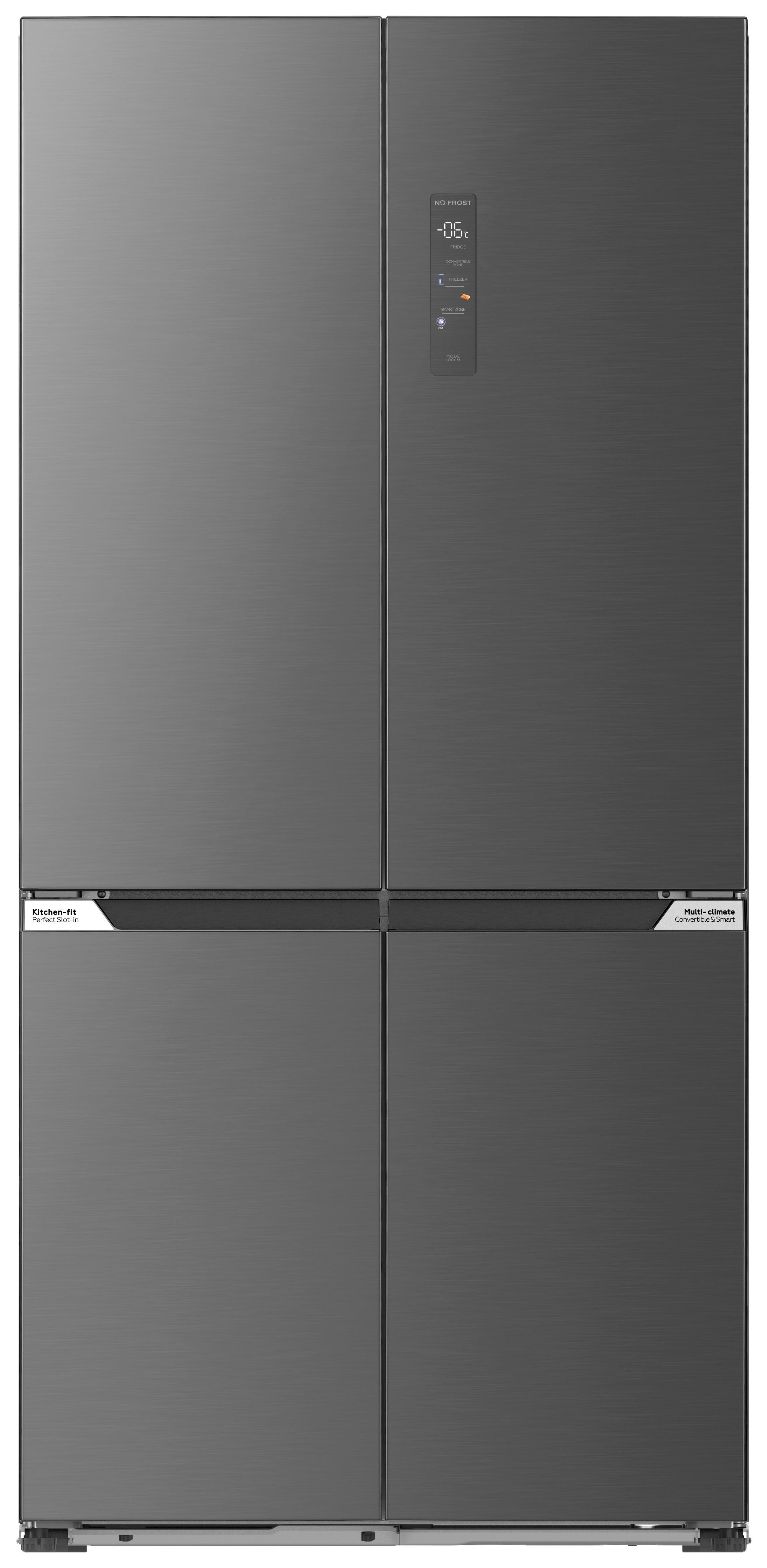 Side-By-Side Msi 500 Edelstahlfarben, - Edelstahlfarben, Basics, Glas/Kunststoff (90,5/190,2/59,7cm) - CEEM