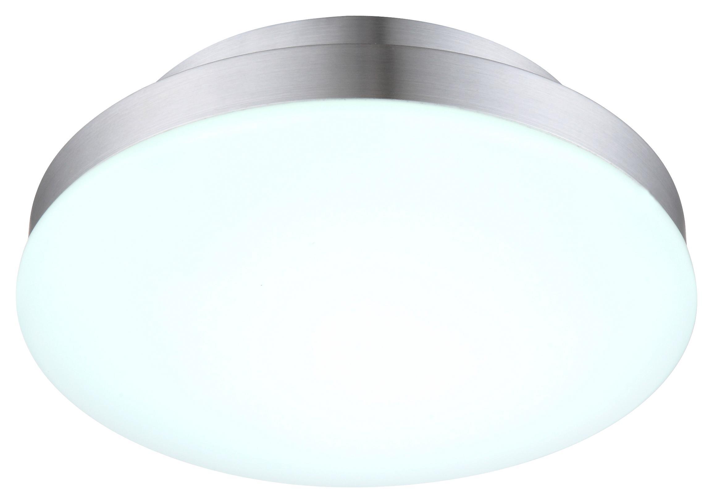 LED-Deckenleuchte Marina - Silberfarben/Opal, KONVENTIONELL, Kunststoff/Metall (25/8,3cm)