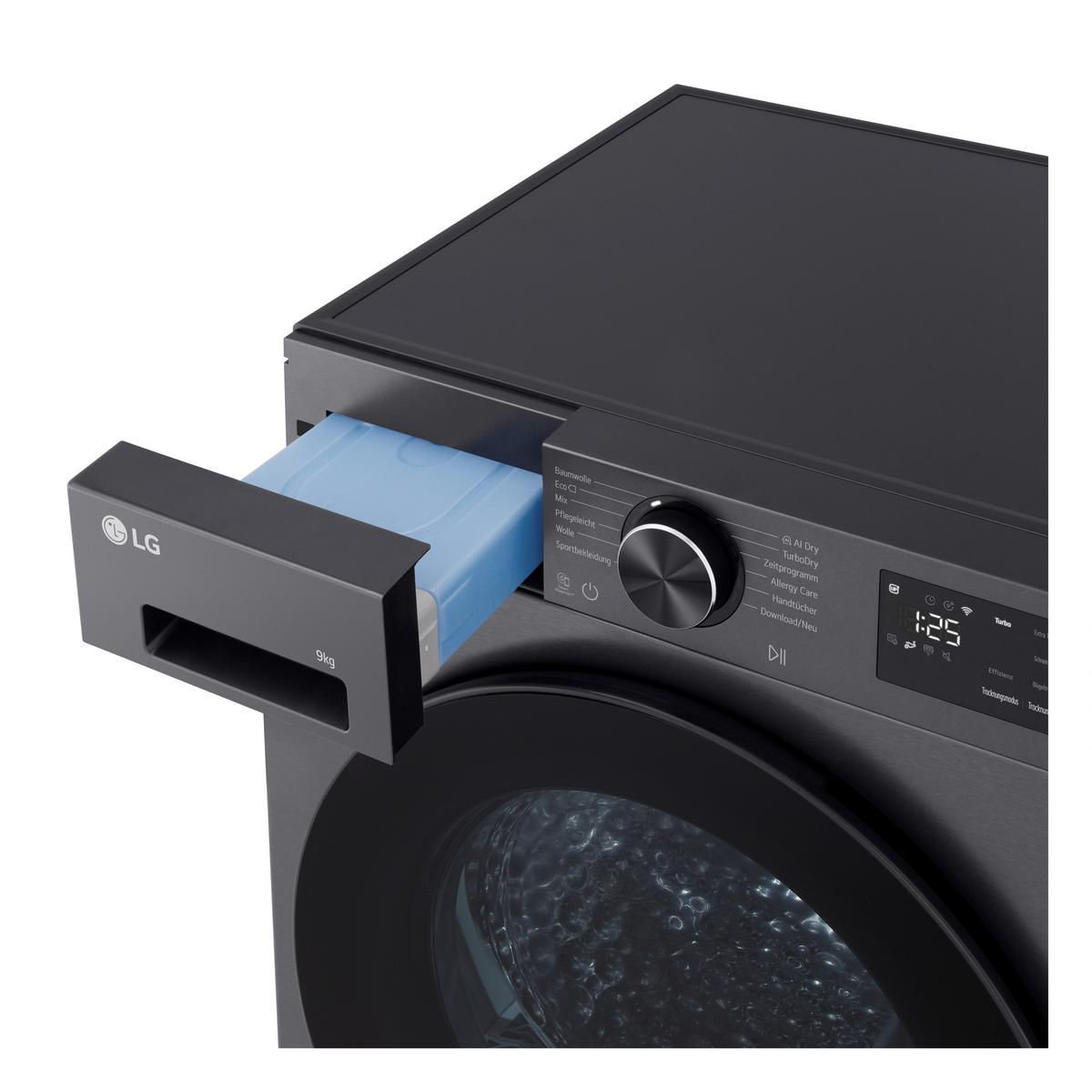 Wärmepumpentrockner Füllmenge ca. 9 Kg - Schwarz, Basics, Metall (60/85/66cm) - LG
