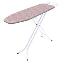 Bügelbrett Benny 131x36 cm mit Bügeleisenablage - Pink/Weiß, Basics, Textil (131/90/36cm) - Homezone