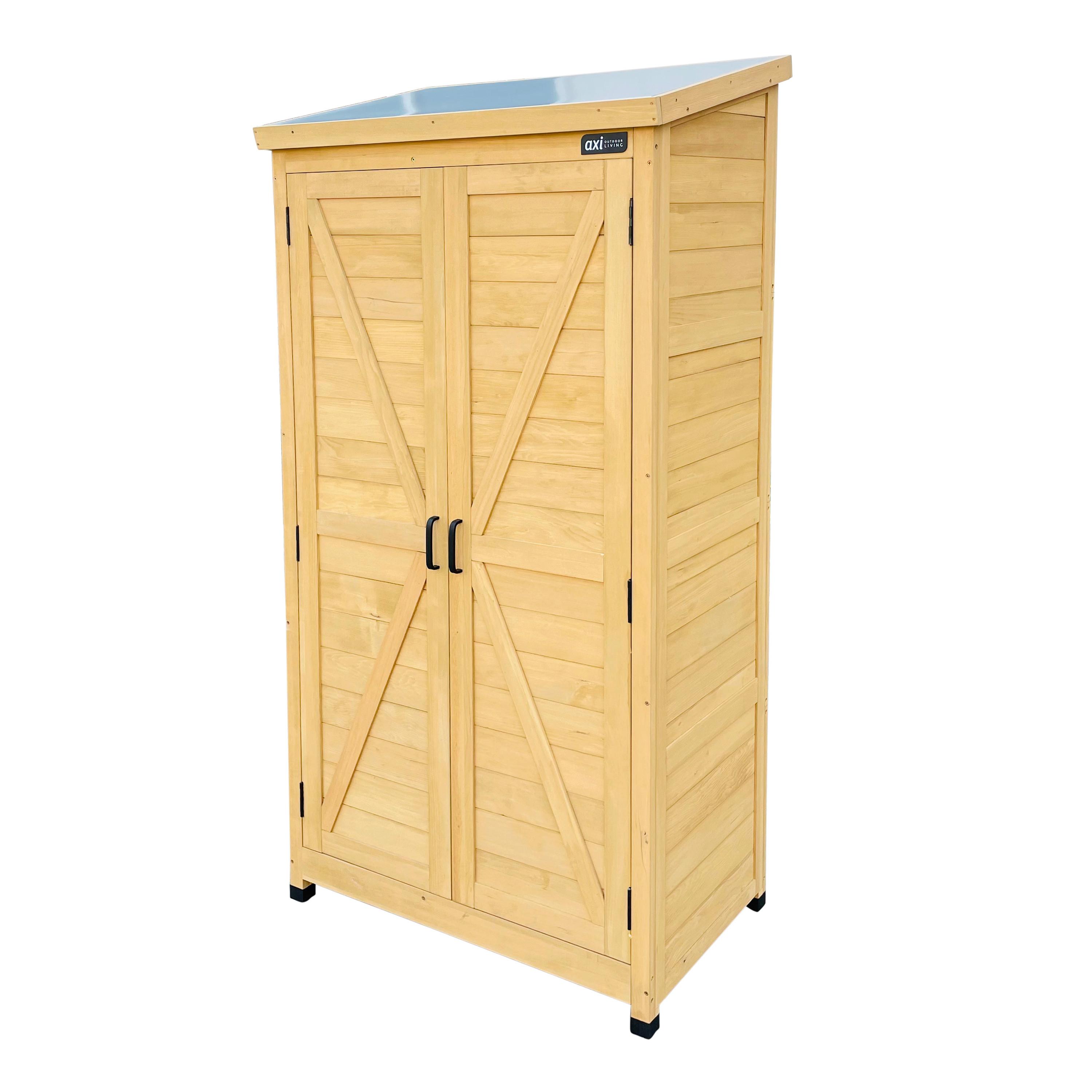 Geräteschrank Hugo - Braun, Basics, Holz (52/85/174cm) - Ambia Garden