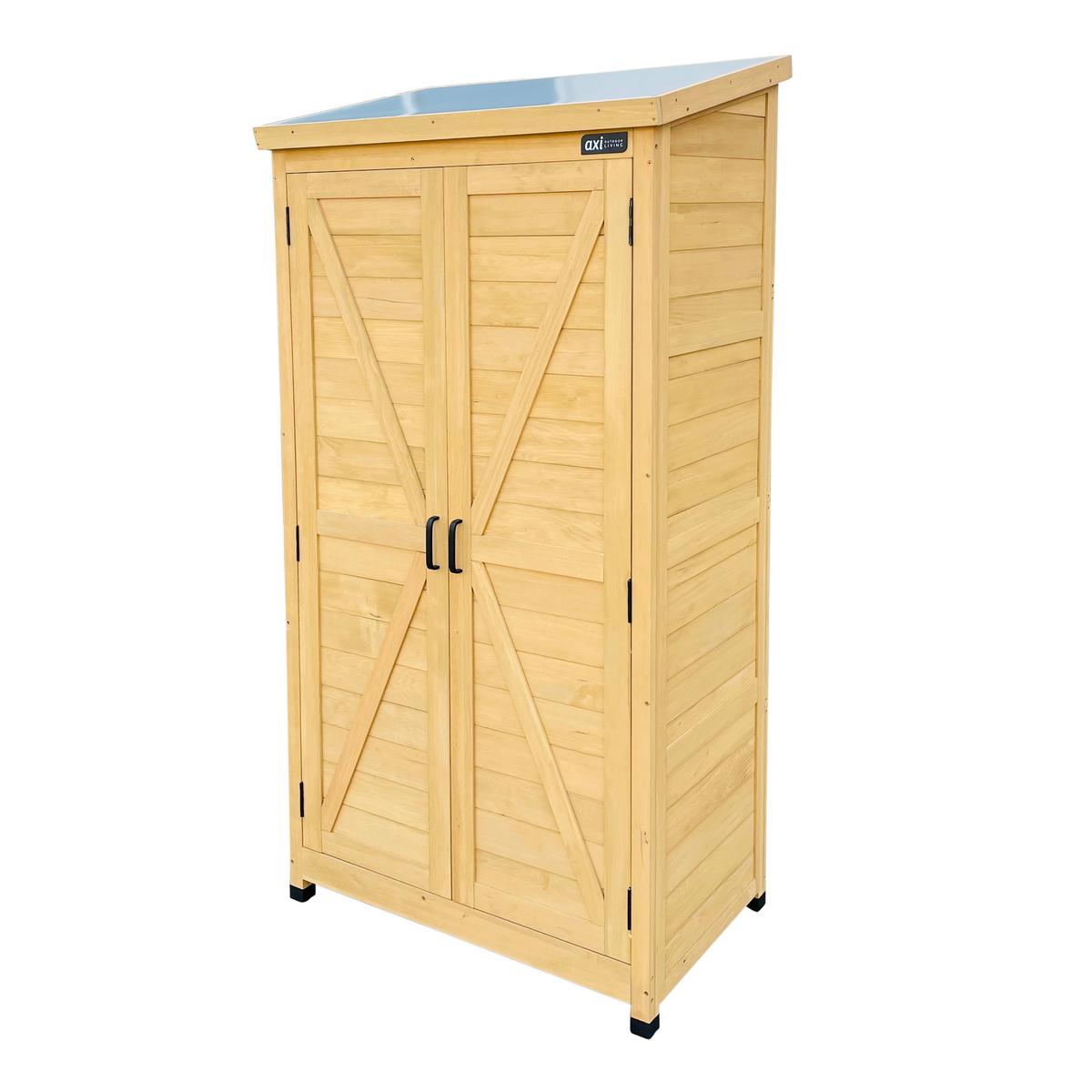Geräteschrank Hugo - Braun, Basics, Holz (52/85/174cm) - Ambia Garden