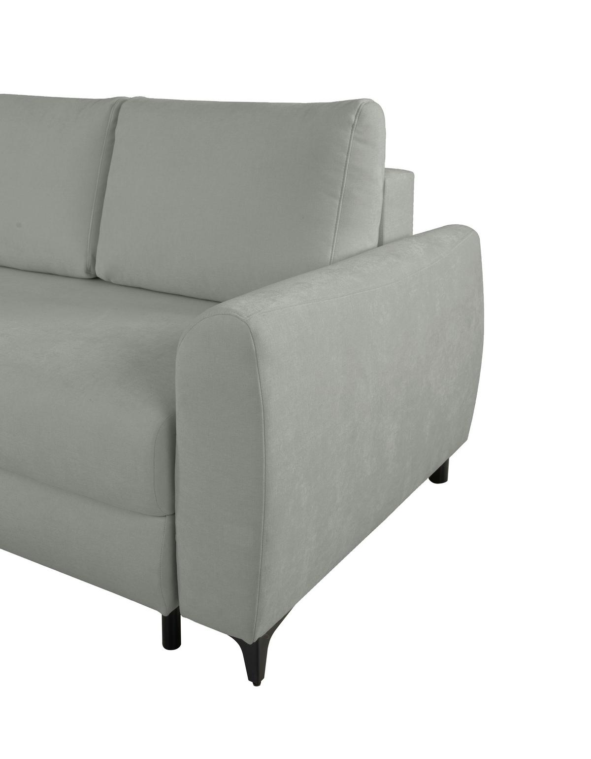 Ecksofa Moli, Dunkelgrau S: 236x148 cm - Dunkelgrau/Schwarz, Design, Textil (236/148cm) - MID.YOU