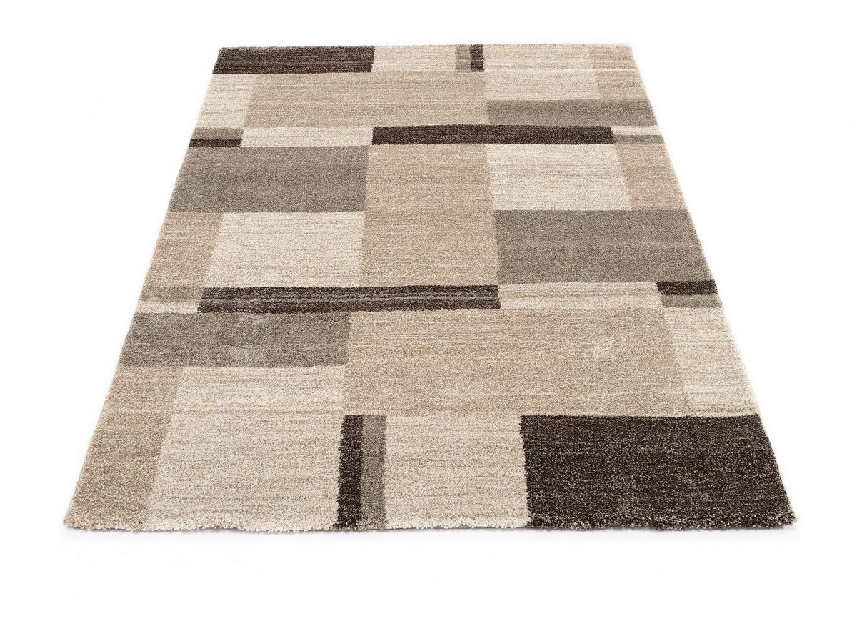 Webteppich Palazzo Bloc Braun/Beige 200x290 cm - Beige/Braun, KONVENTIONELL, Textil (200/290cm) - Novel