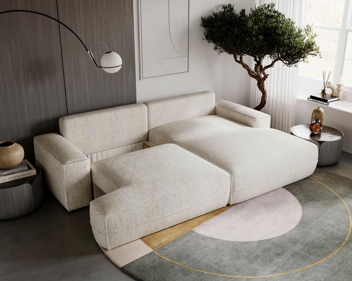 Fresh Beige S: 272x156 cm - Beige/Schwarz, Design, Textil (272/156cm) - Livetastic