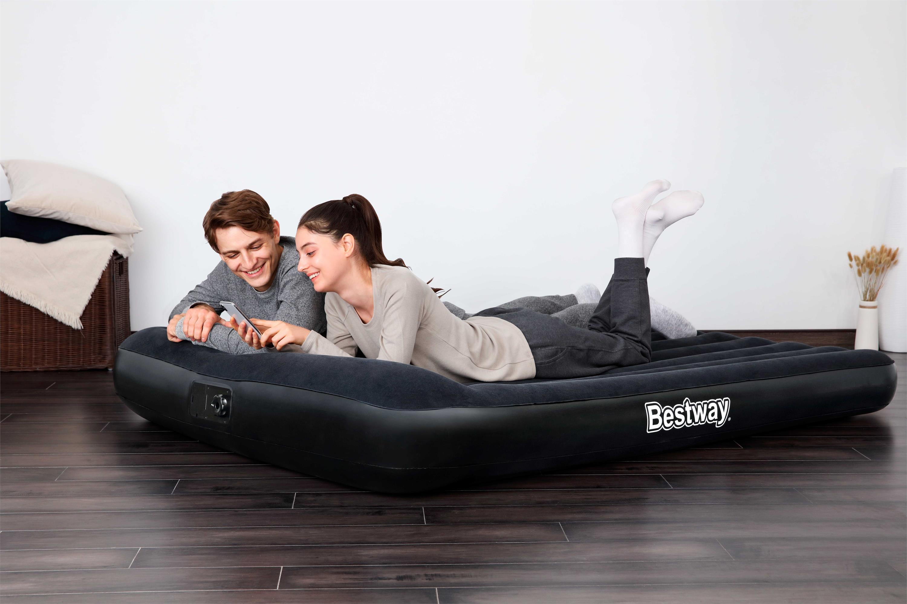 Luftbett Selbstaufblasend Queen 203x152x30cm 67464 - Schwarz, MODERN, Kunststoff (203/152/30cm) - Bestway